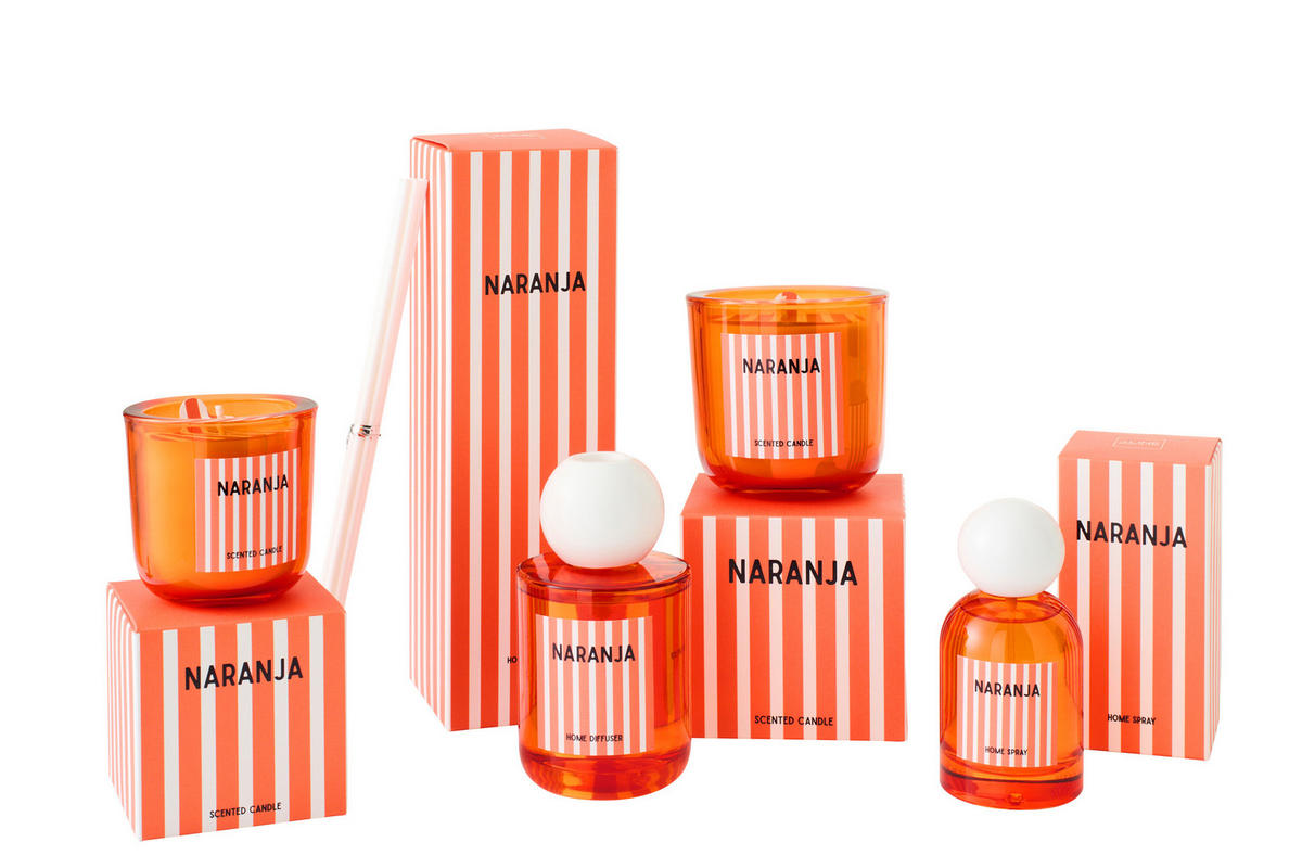DUFTKERZE NARANJA Orange - Orange, Paraffin (9.5/10cm) - J-Line