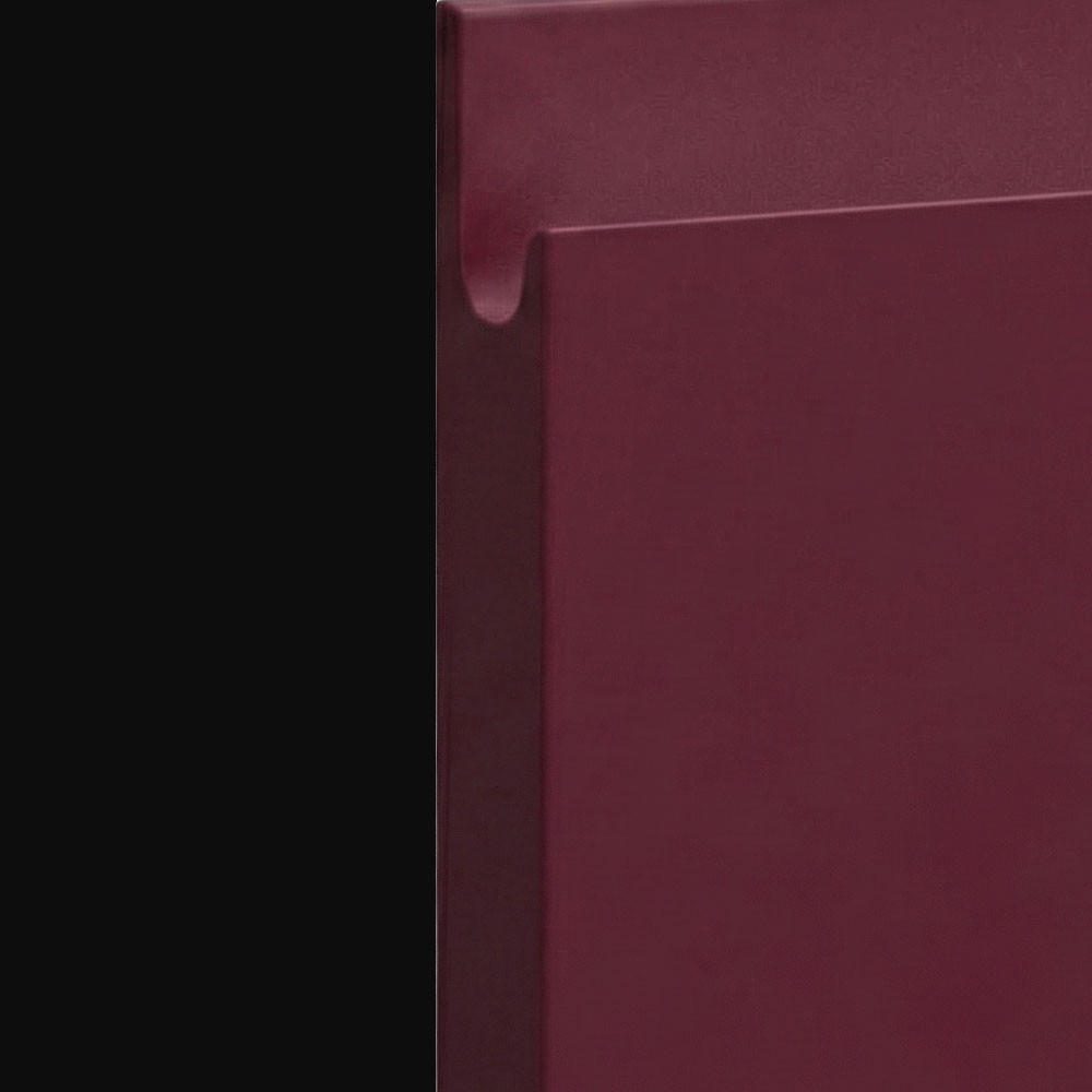 HÄNGESCHRANK Florence W2/50 Schwarz / RAL 3004 purpurrot matt 50 / 32,5 / 72cm - Türanschlag rechts - Rot/Schwarz, Holz/Holzwerkstoff (50/72/32.5cm) - Feldmann-Wohnen