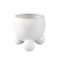 TOPF Malinda Beige 17/17/16cm - Beige, Keramik (16cm) - PTMD Collection