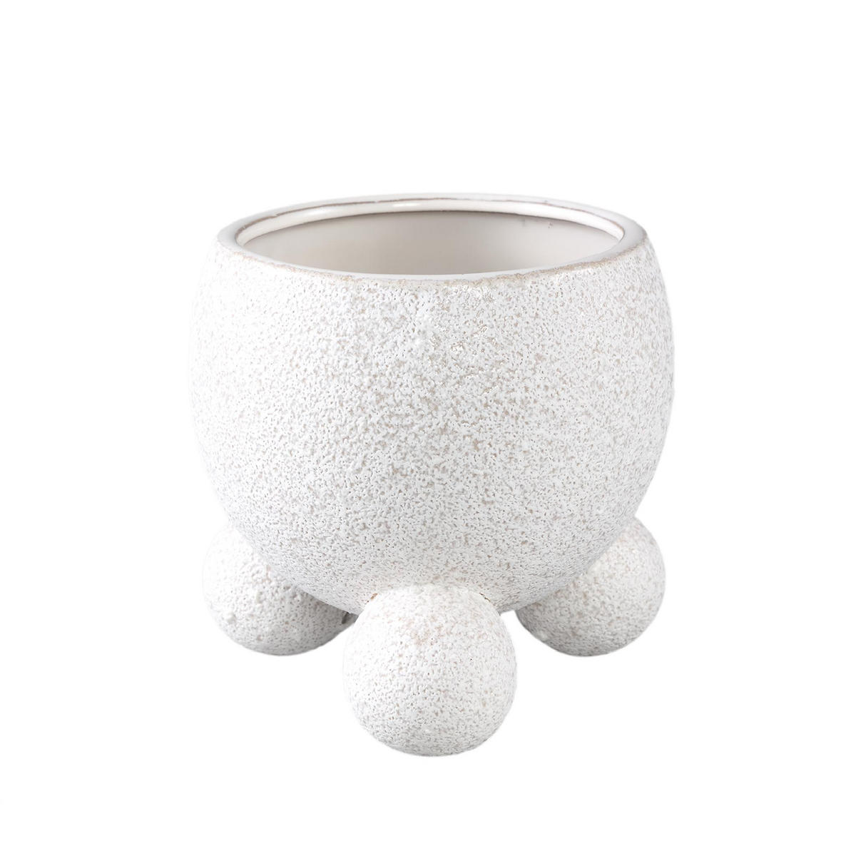 TOPF Malinda Beige 17/17/16cm - Beige, Keramik (16cm) - PTMD Collection