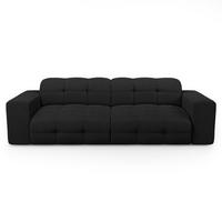 SCHLAFSOFA GERADE Steinbock Dunkles Anthrazit 230cm - Anthrazit, Textil (230/45/32cm) - Sia Home