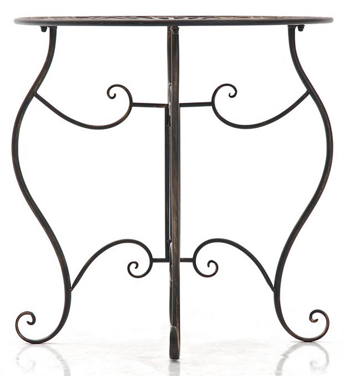 GARTENTISCH Indi bronze - Dunkelbraun, Metall (72/70/70cm) - TPFGarden