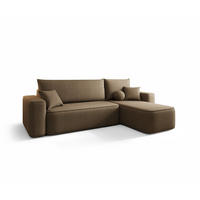 ECKSOFA Agepo In Curio - Braun, Holzwerkstoff/Textil (250/150cm) - Fun Möbel