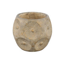 TOPF Saff Braun 19.5/19.5/17cm - Braun, Stein (17cm) - PTMD Collection