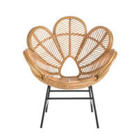RATTANSESSEL H104 cm – FLEUR - Eichefarben, Textil (54/104/62cm) - Signature
