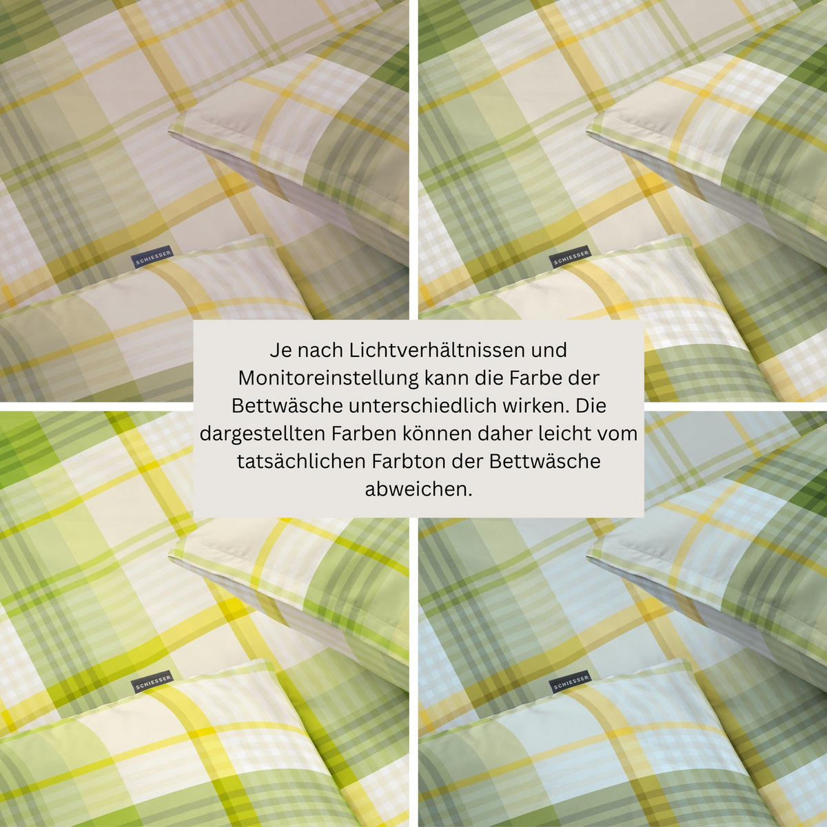 BETTWÄSCHESET Mosa - Renforcé - 2-teilig - 155 x 220 cm - Grün - Grün, Textil (155/220cm) - SCHIESSER