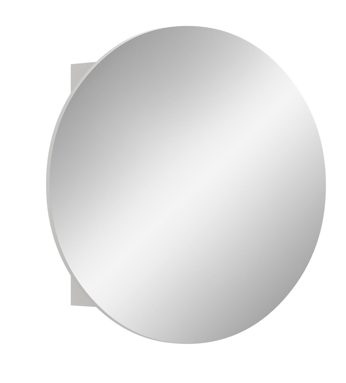 SPIEGELSCHRANK Riff Bad in weiß Nachbildung - modernes Design - B/H/T: 70x70x18 cm - Weiß, Holzwerkstoff (70/70/18cm)