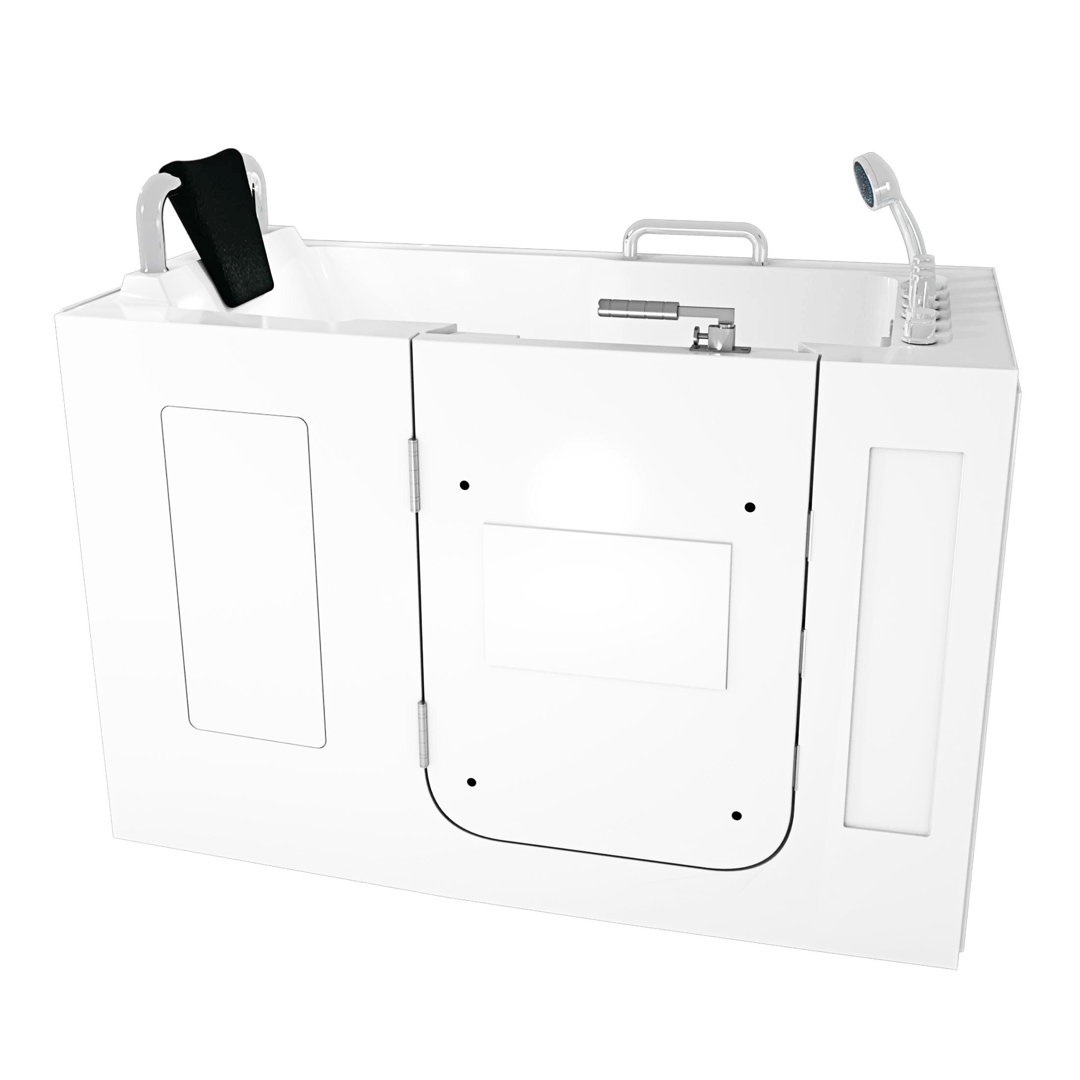 WHIRLPOOL-SENIORENWANNE S07WP-TH-A-L Weiß - Weiß, Glas/Kunststoff (76/116/140cm) - AcquaVapore by Sandra Jentho