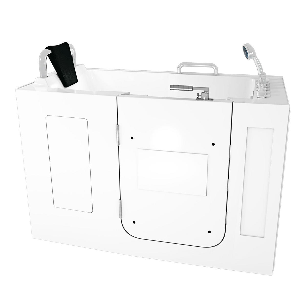 WHIRLPOOL-SENIORENWANNE S07WP-TH-A-L Weiß - Weiß, Glas/Kunststoff (76/116/140cm) - AcquaVapore by Sandra Jentho