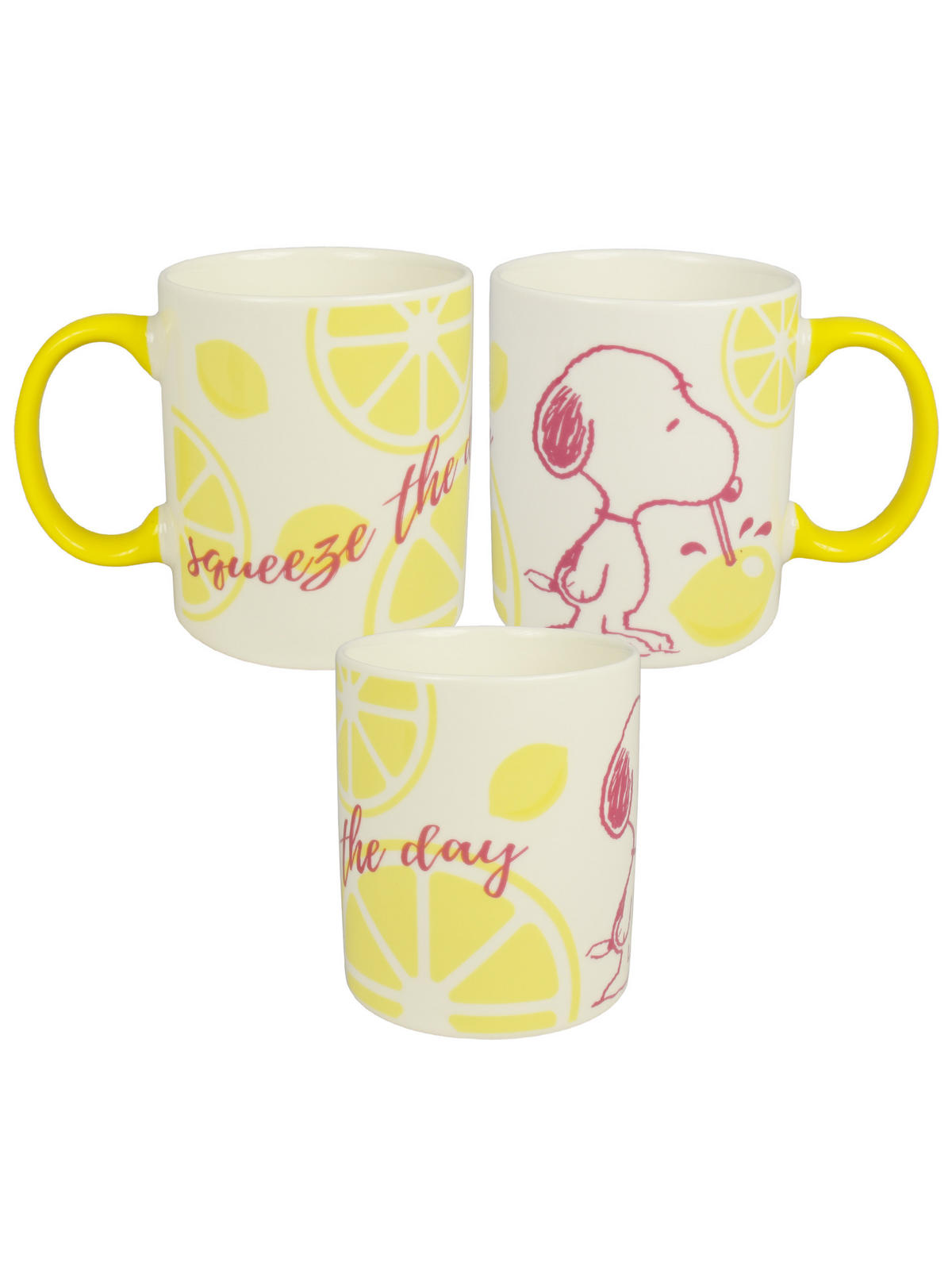 KAFFEEBECHER The Peanuts Snoopy Squeeze the day Weiß 320 ml - Weiß, Keramik (0.32L) - United Labels