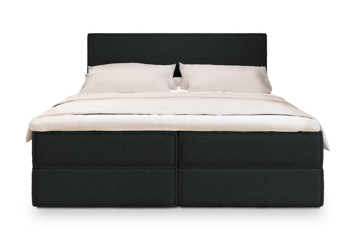 POSTEL BOXSPRING PELLIO 160x200 cm, s matrací a úložným prostorem, černá - černá, kompozitní dřevo/textil (160/200cm) - MASSENO
