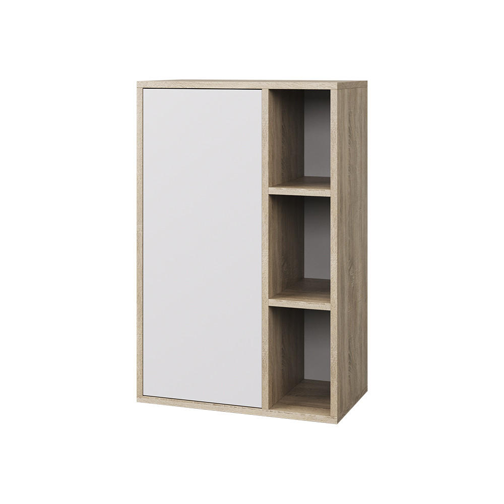 Vicco STĚNOVÁ POLICE Berno Sonoma/bílá 50.1 x 78.4 cm se 3 otevřenými přihrádkami
