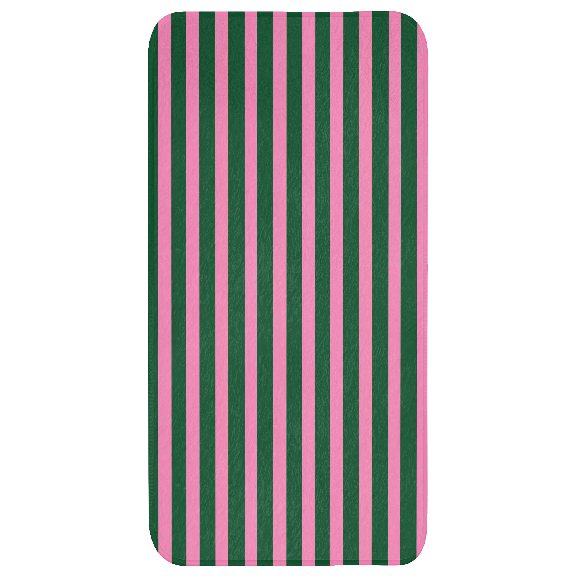 WC-VORLEGER Vertikale Streifen - Grün - Rosa Toilettenvorleger 60x120 cm - Multicolor, Kunststoff/Textil (60/120cm) - OnlyWow
