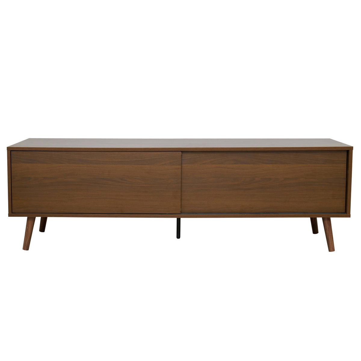 TV-SCHRANK, dunkles Holzeffekt - Braun, Holz (45/50/160cm) - Oviala