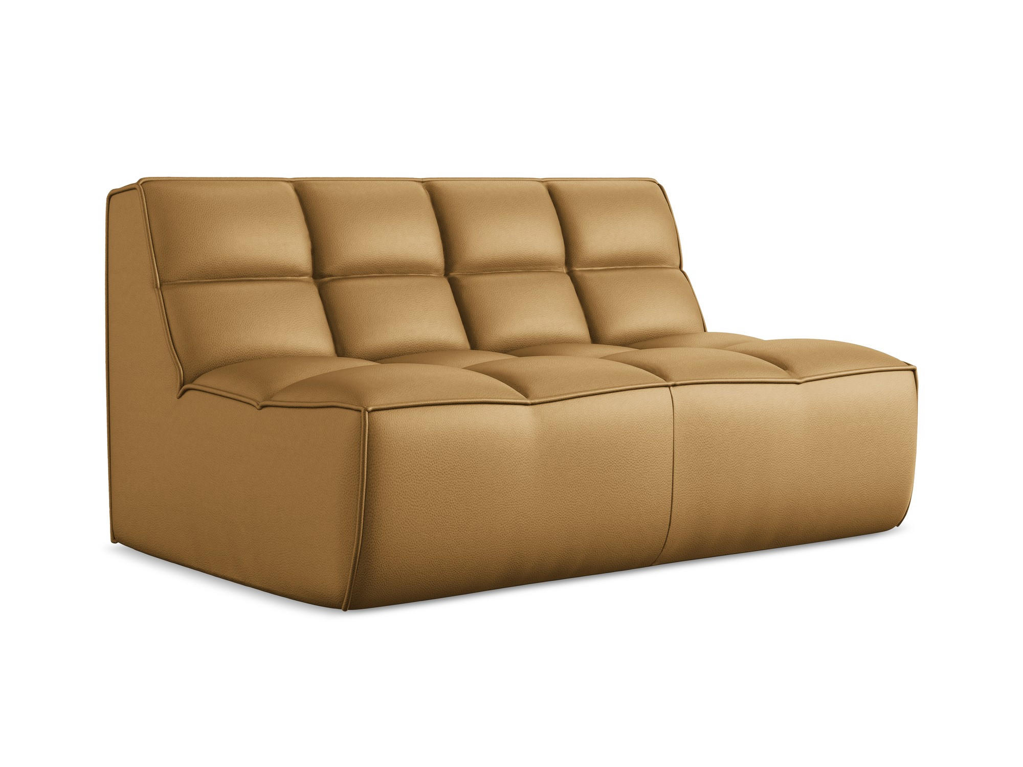 2-SITZER-SOFA Kunstleder Braun - Cognac/Schwarz, Leder/Kunststoff (160/75/93cm) - Makamii