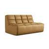 2-SITZER-SOFA Kunstleder Braun - Cognac/Schwarz, Leder/Kunststoff (160/75/93cm) - Makamii