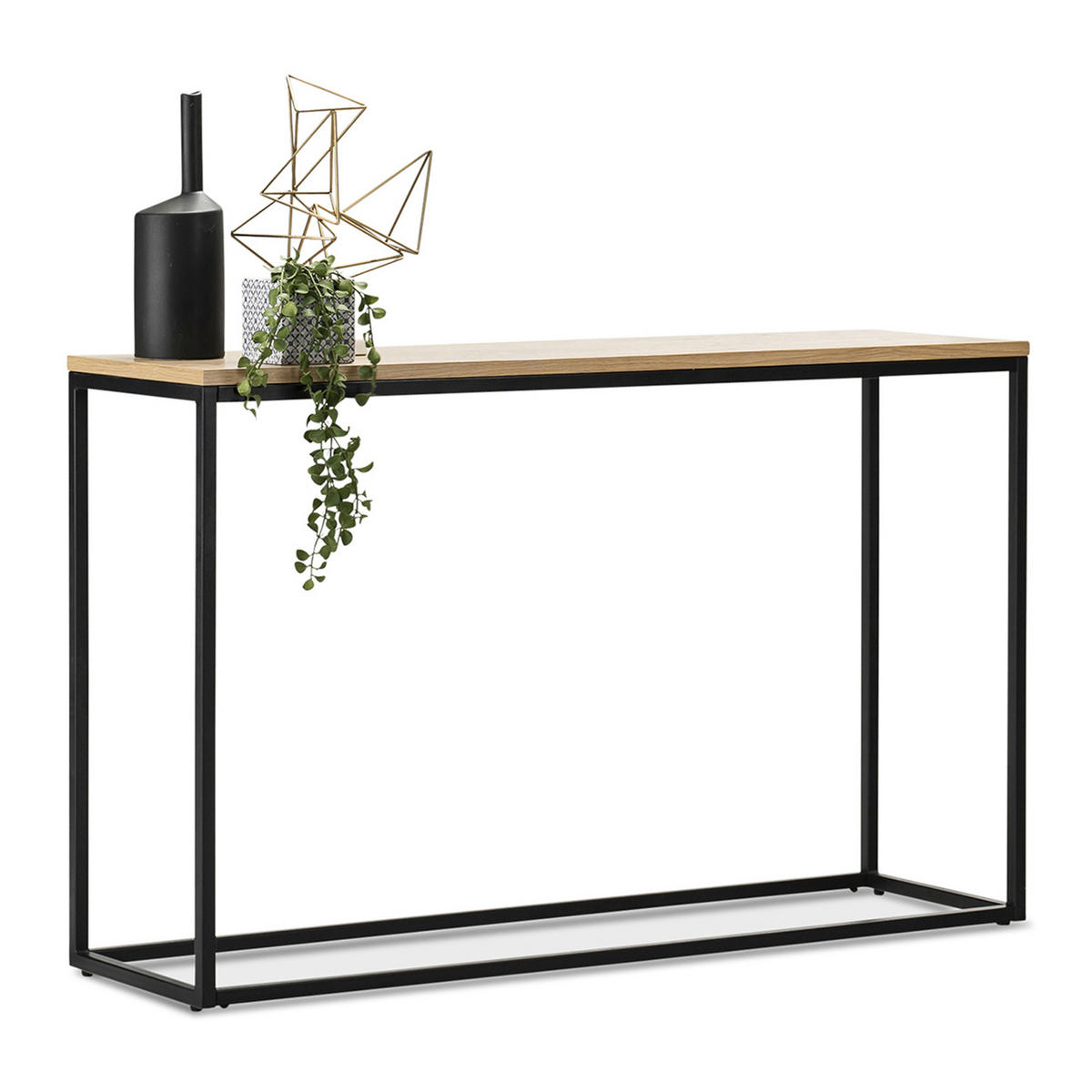 KONSOLENTISCH Kittilä - Eichefarben, Metall (30/100/80cm) - [en.casa]