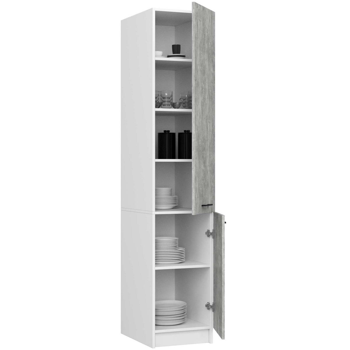 DULAP ÎNALT Alb, beton 205/40/57 - alb, compozit lemnos (40/205/57cm) - RAUMHIRSCH FURNITURE