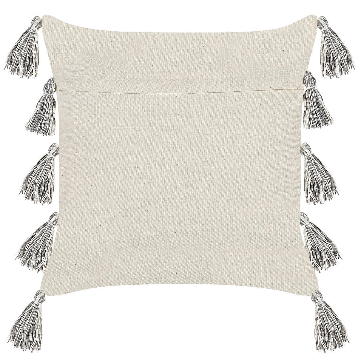 DEKOKISSEN 2er-Set Grau 45/45 cm Heliconia - Grau, Naturmaterialien/Textil (45/45cm) - Beliani
