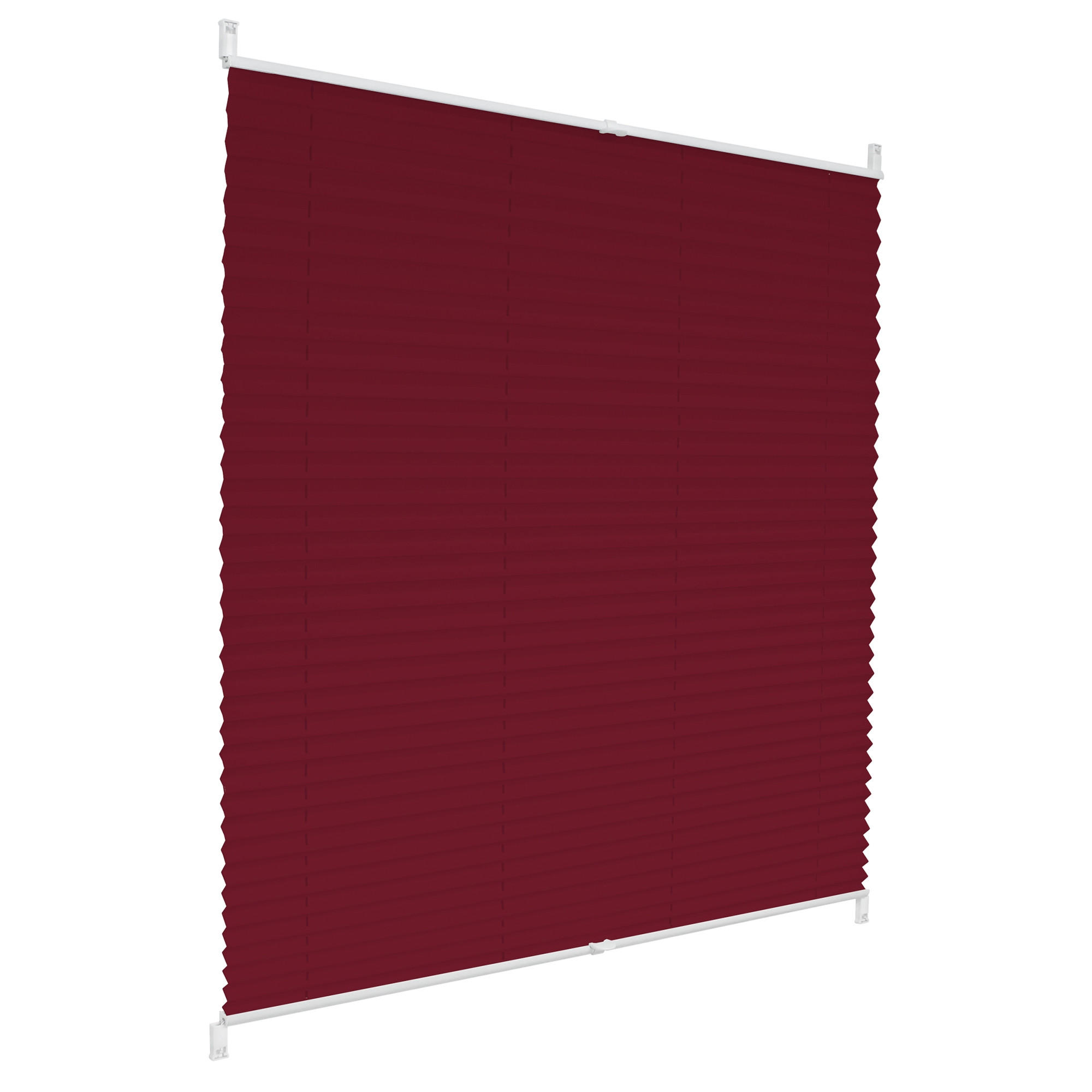 PLISSEE 55/200/2 cm - Bordeaux, Metall (55/2/200cm) - ECD-Germany