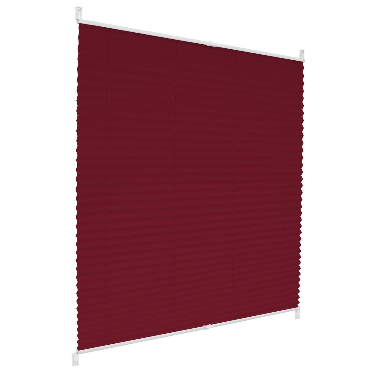 PLISSEE 100/200/2 cm - Bordeaux, Metall (100/2/200cm) - ECD-Germany