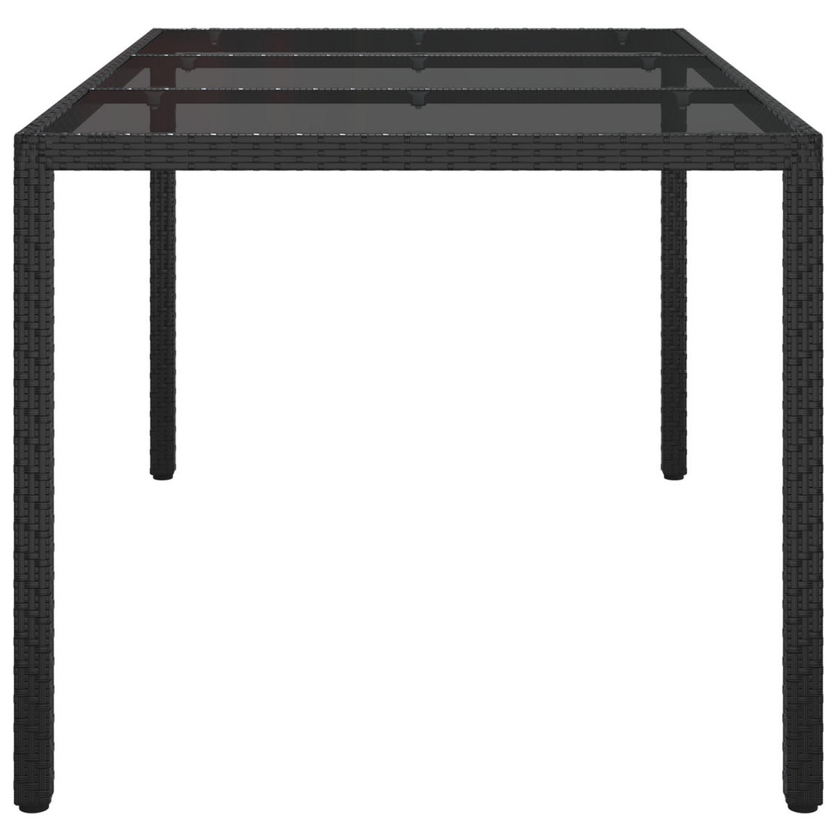 GARTENTISCH Roth 90/75.5/150 cm - Schwarz, Naturmaterialien (90/150/75.5cm) - ZMH