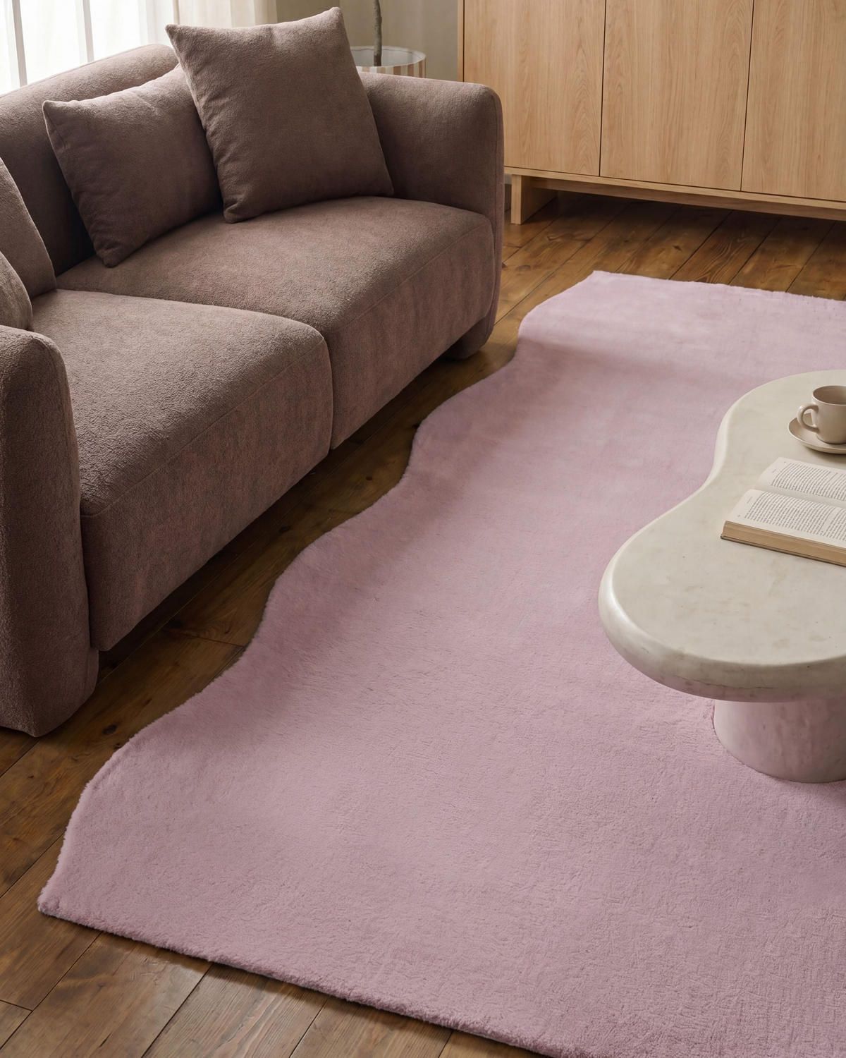 TEPPICH Hellviolett 160/230 cm Dawa - Violett, Kunststoff (160/230cm) - Beliani