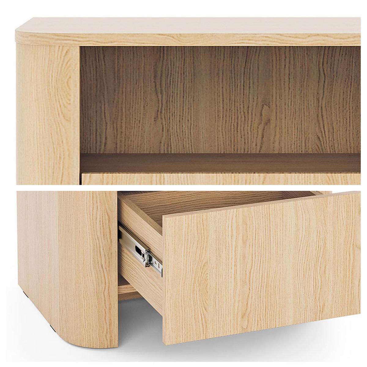 NACHTKONSOLE Bari Eiche Vicenza 58 / 39 / 52cm (2er-Set) - Eichefarben, Holz/Holzwerkstoff (58/52/39cm) - Feldmann-Wohnen