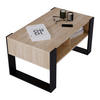 COUCHTISCH KORA 92 - Eichefarben/Schwarz, Holz (53.6/92/45cm) - Mat-Haus