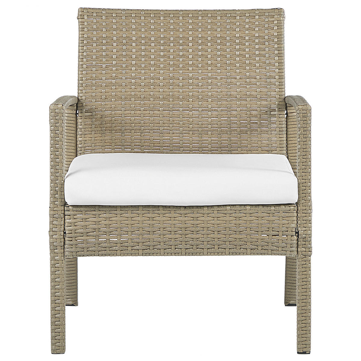 LOUNGE-SET 4-sitzer Rattan Beige Marsala - Beige, Kunststoff - Beliani