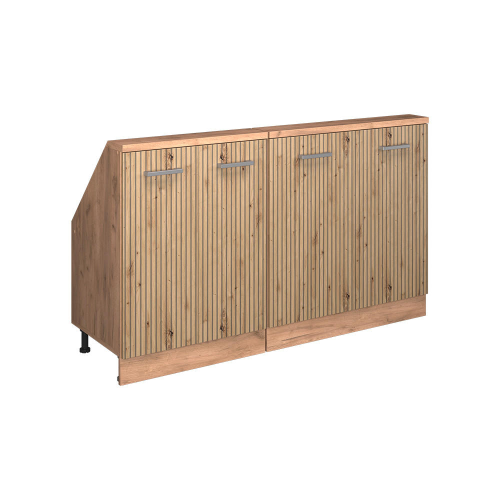 K&Ouml;KSSK&Aring;P F&Ouml;R SLUTTANDE TAK R-Line Hantverks ek 140 cm Set om 2 Ek Artisan, Honungsek 83.8/140/46 cm