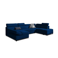 WOHNLANDSCHAFT Schlafsofa Anton - Dunkelblau, Holzwerkstoff/Textil (342/96/205cm) - Fun Möbel