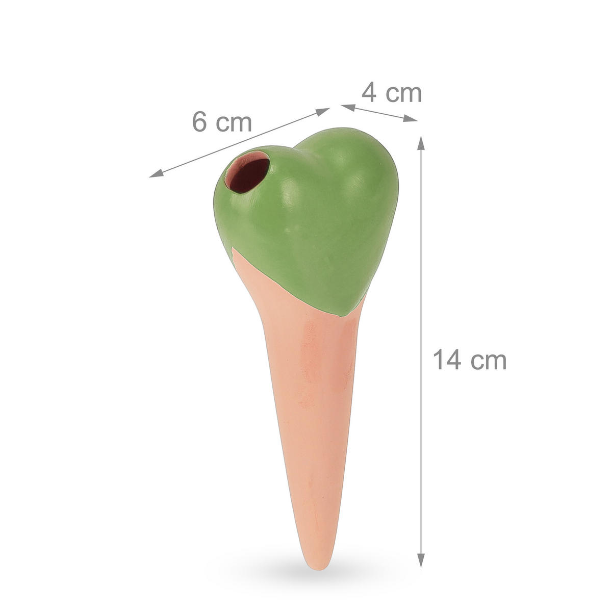 4XTONKEGEL - Hellbraun, Keramik (6/14/4cm) - Relaxdays