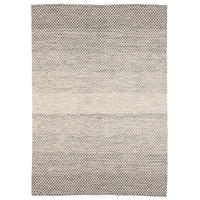 BAUMWOLLE NATUR KELIM TEPPICH SANDY MELIERT - Schwarz/Weiß, Textil (70/140cm) - Pergamon