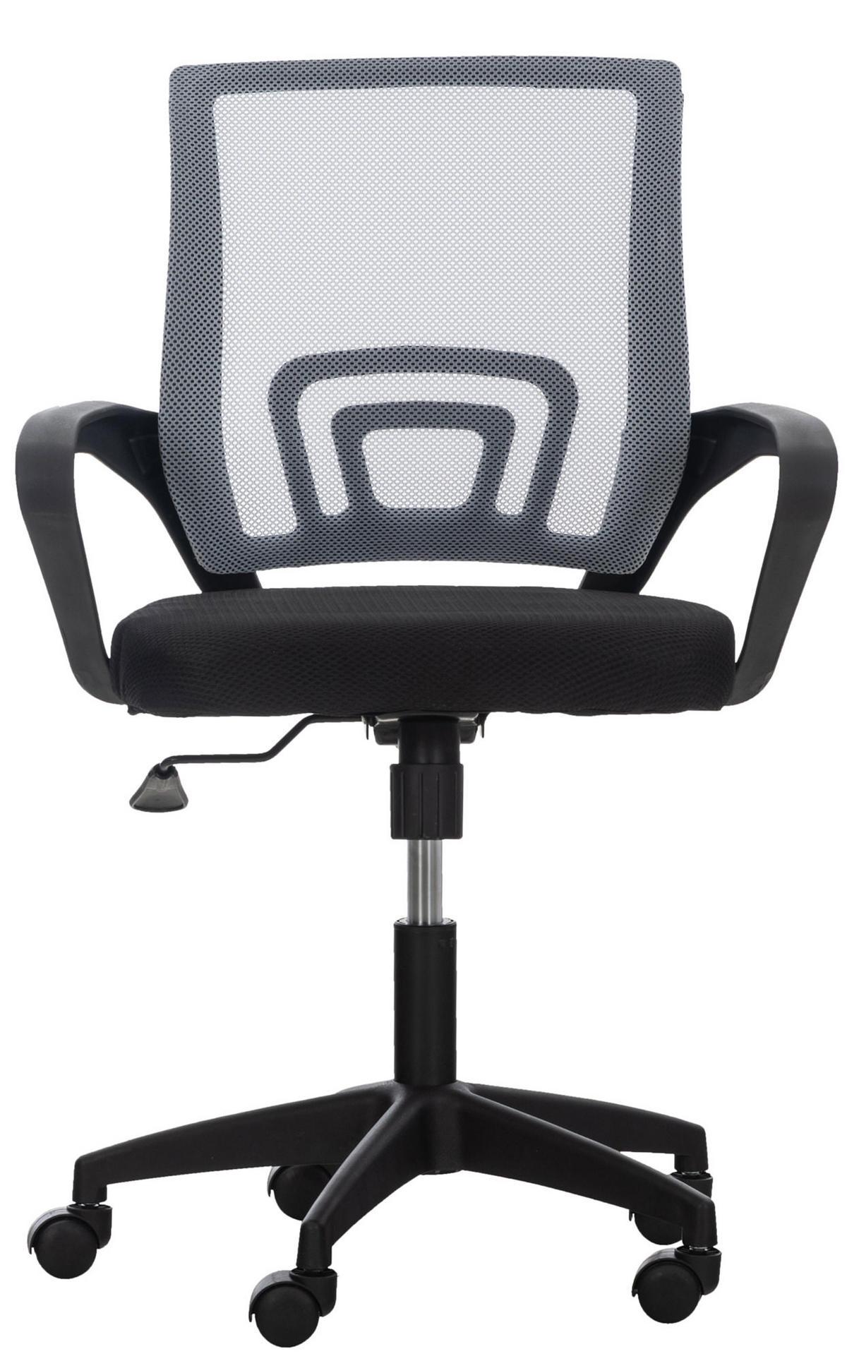 DREHSTUHL Microfaser grau - Schwarz/Grau, Kunststoff/Textil (62/84/50cm) - CLP