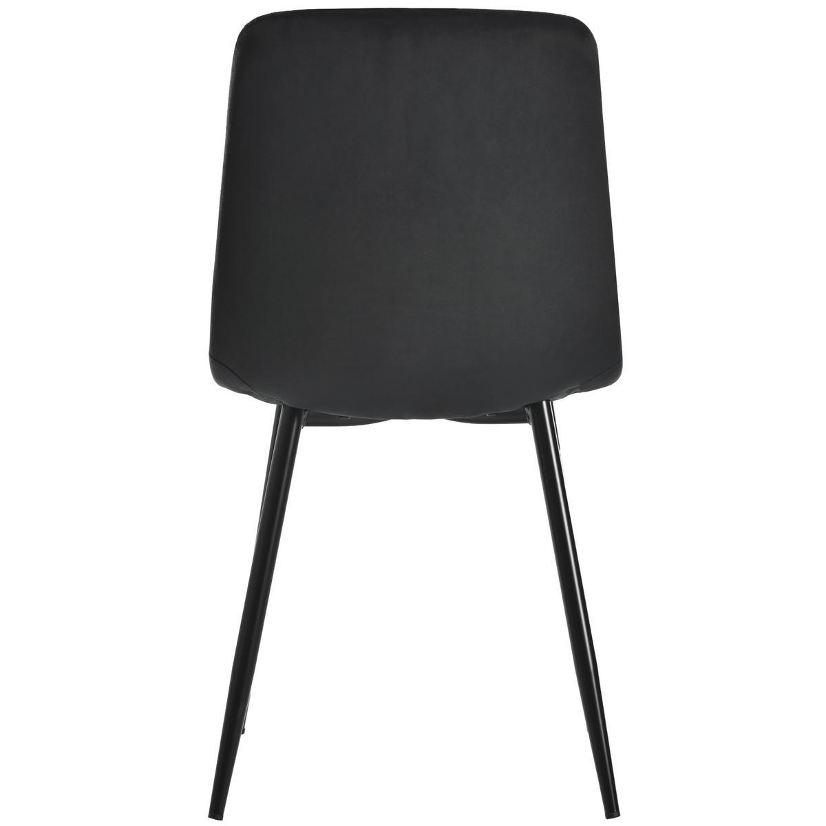 ESSTISCHSET 117x68 Cm Mit 4 Stühlen, Rechteckig, Schwarz Twill, Schwarz - Schwarz, Holzwerkstoff (117/75/68cm) - FLIEKS