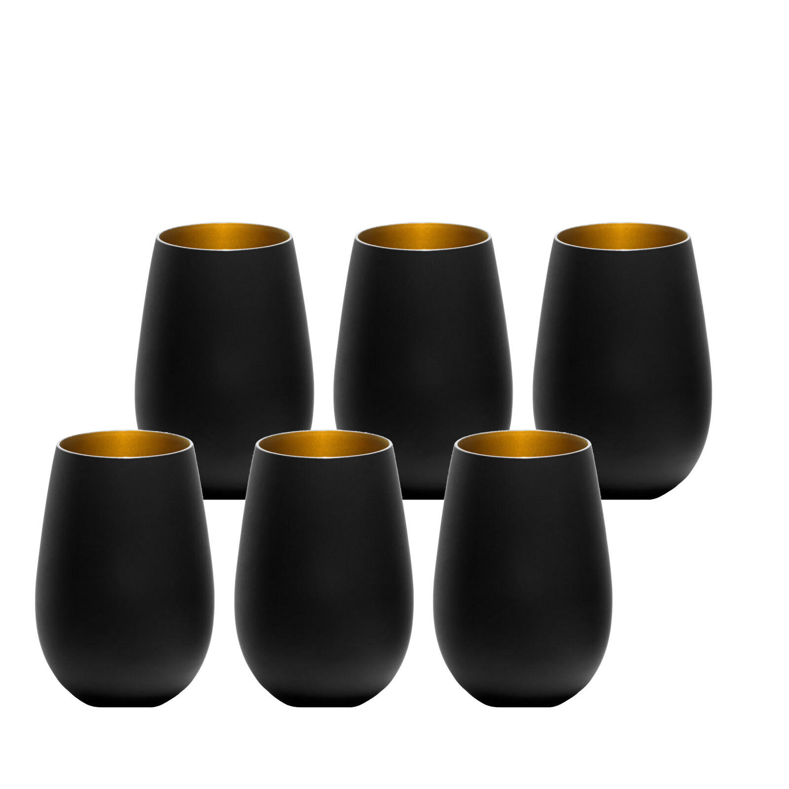 Stölzle Lausitz Becher Schwarz, Gold