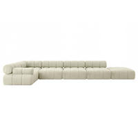 ECKSOFA modulares Sofa Felto-L3 - 475x190x70 cm Beige Velours - Beige, Holzwerkstoff/Textil (475/190cm) - ALTDECOR