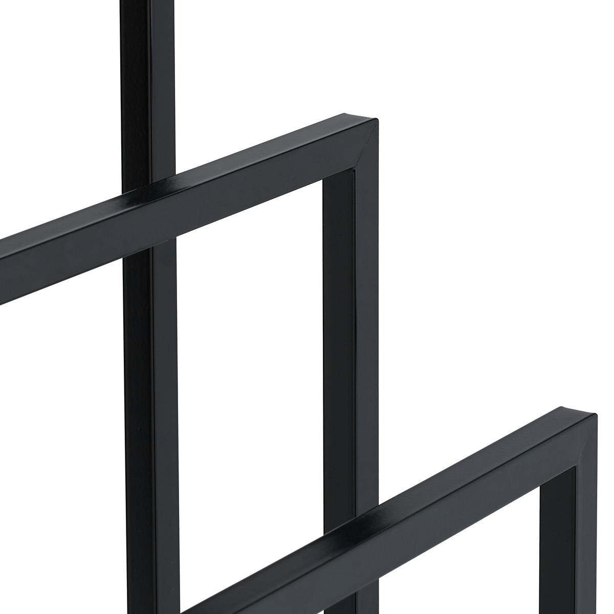 HANDTUCHSTÄNDER - Schwarz, Textil/Metall (45/96.5/29cm) - Relaxdays