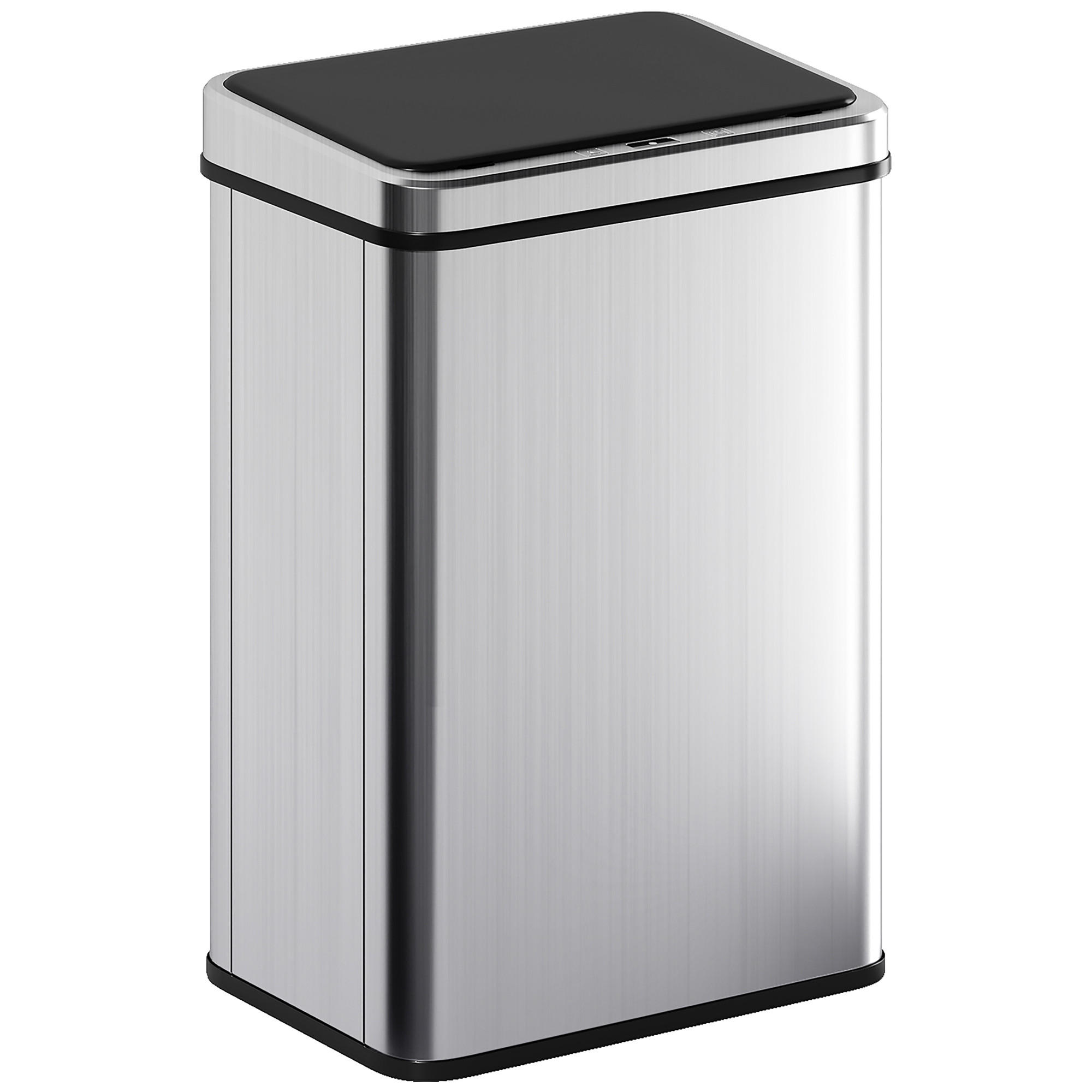 MÜLLEIMER DE-08947 40 L, automatisch mit Soft-Close Silber - Silberfarben, Kunststoff (26/55/35.5cm) - ComfortXL