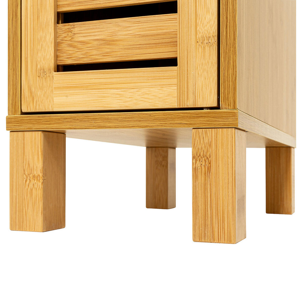 BADEZIMMERSCHRANK Bambus Sicela 30/19/120 cm - Braun, Naturmaterialen (19/120/30cm) - 5five Simply Smart