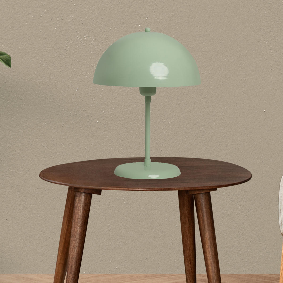 TISCHLEUCHTE Kleine Pilzlampen 26/35 - Mintgrün, Metall (26/35cm) - Bamyum