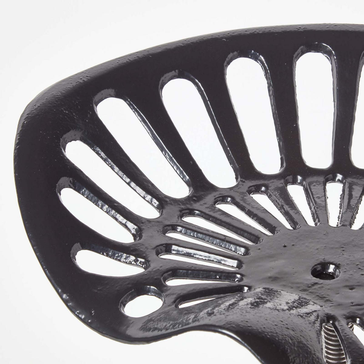 BARHOCKER Traktorsitz, Metall im Vintage-Look, höhenverstellbar - Schwarz, Metall (47/74/50cm) - Homescapes