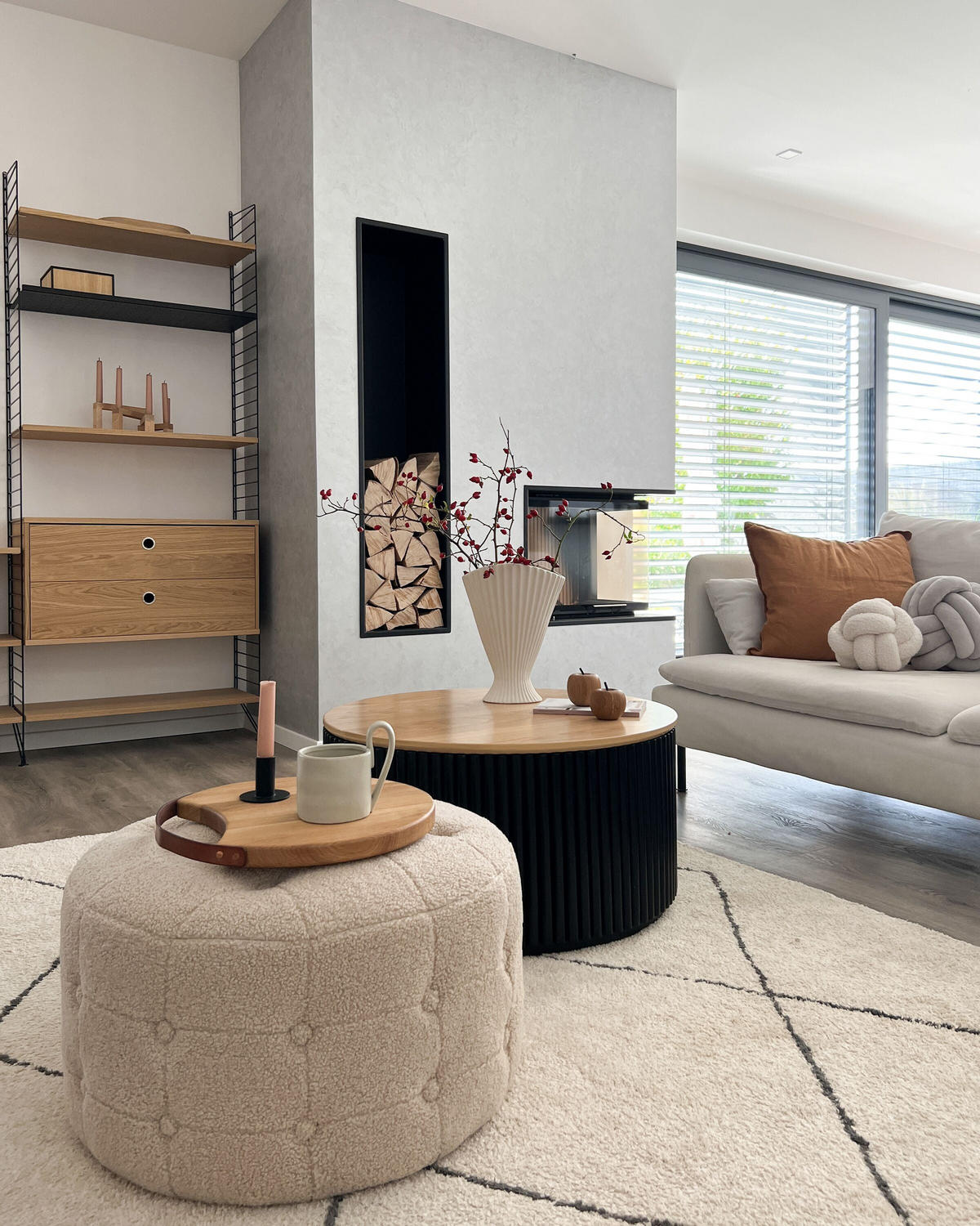 POUF Tampa 55/55/30 cm - Beige, Textil (55/30/55cm) - Beliani