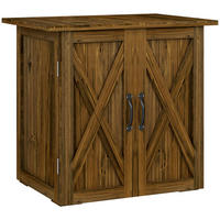 GARTENSCHUPPEN, Holz-Geräteschrank, Wetterfest, Doppeltür, für Garten, Balkon, Braun - Braun, Holz (55/72/77cm) - Outsunny