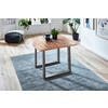ESSTISCH NOAH - Beige/Silberfarben, Holz/Metall (90/90/77cm) - SAM