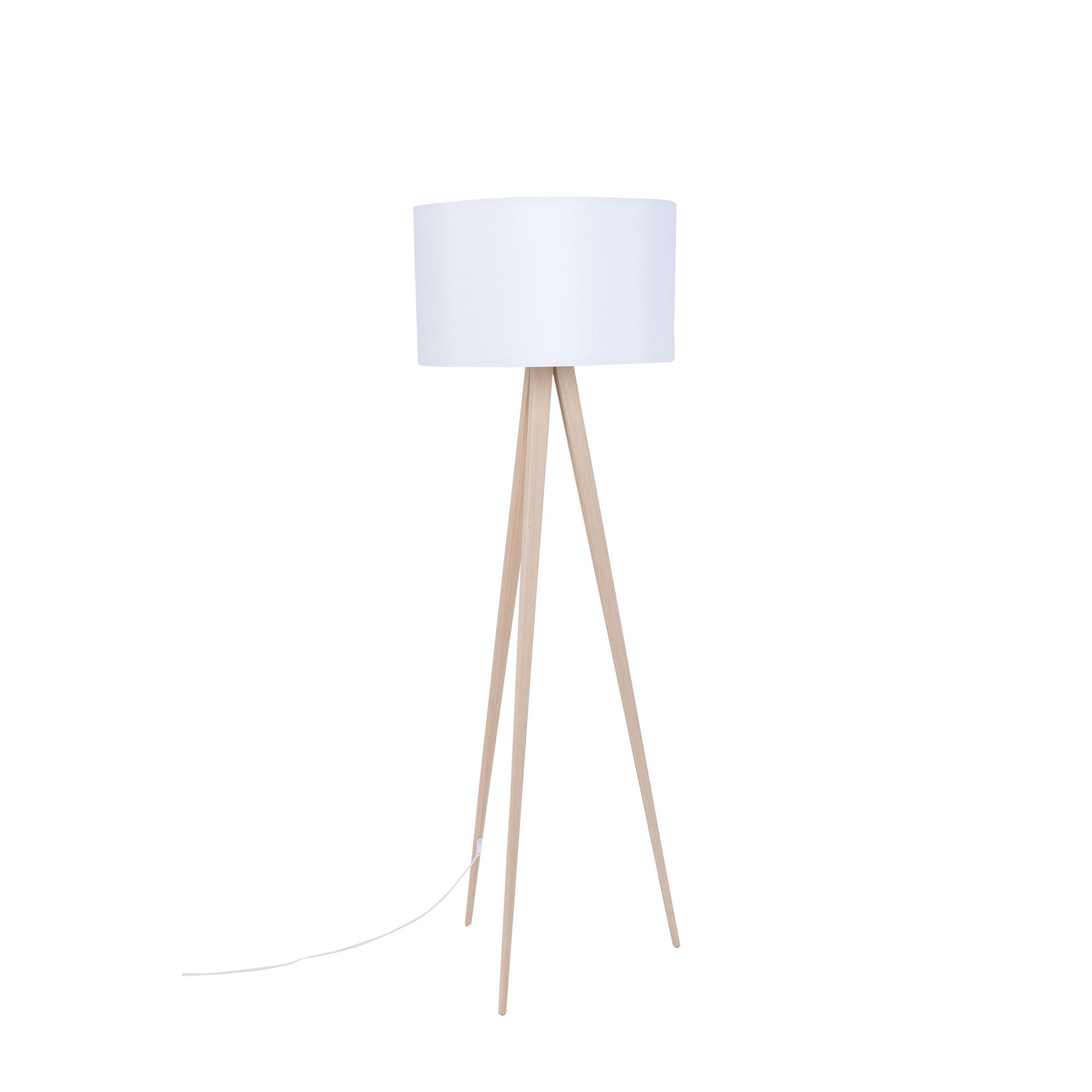 STEHLAMPE Tripod mit Stativ Weiß - Weiß, Metall (50/50/151cm) - Zuiver