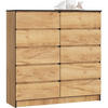 KOMMODE Eiche Craft 121/120/40 - Eiche Wotan, Holzwerkstoff (120/121/40cm) - RAUMHIRSCH FURNITURE