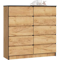 KOMMODE Eiche Craft 121/120/40 - Eiche Wotan, Holzwerkstoff (120/121/40cm) - RAUMHIRSCH FURNITURE