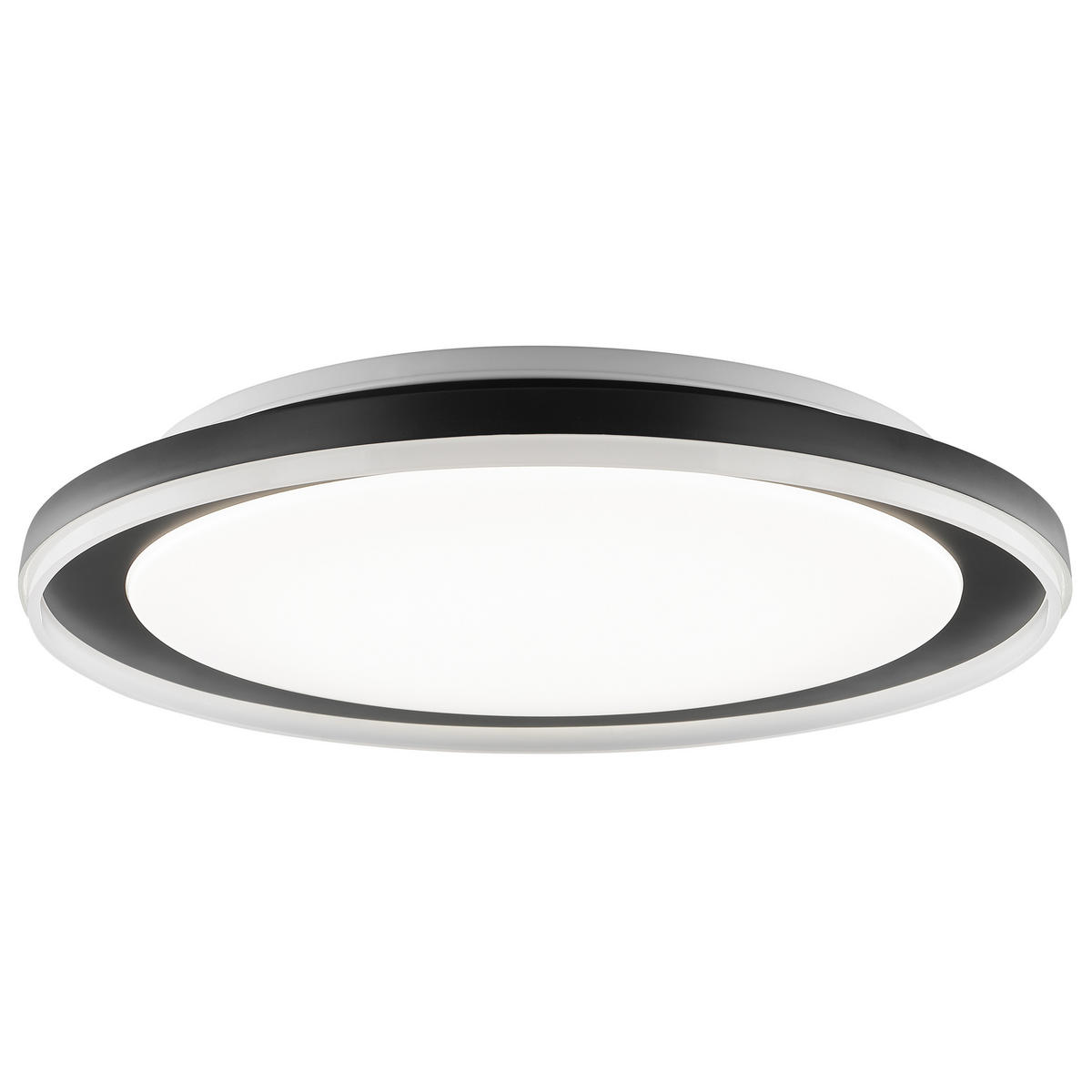 LED DECKENLEUCHTE Pederson Schwarz 45/45/9,5 cm - Schwarz, Metall (45/45/9.5cm) - Brilliant